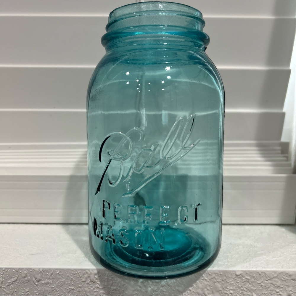 Ball Perfect Mason Aqua Glass Jar